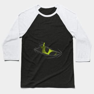 Funny Cute Visitor Alien Looks Out Of Belly Baseball T-Shirt